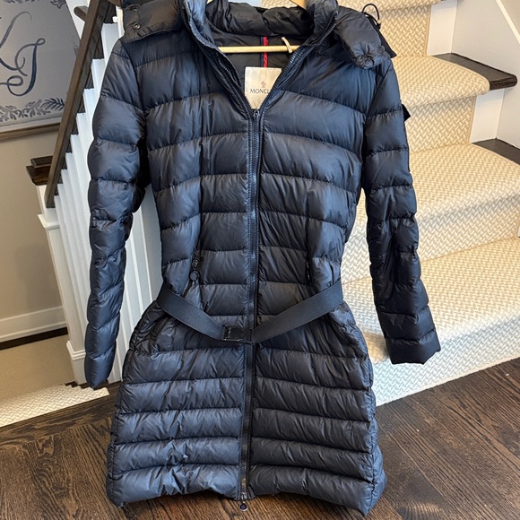 Moncler belted black Jacket